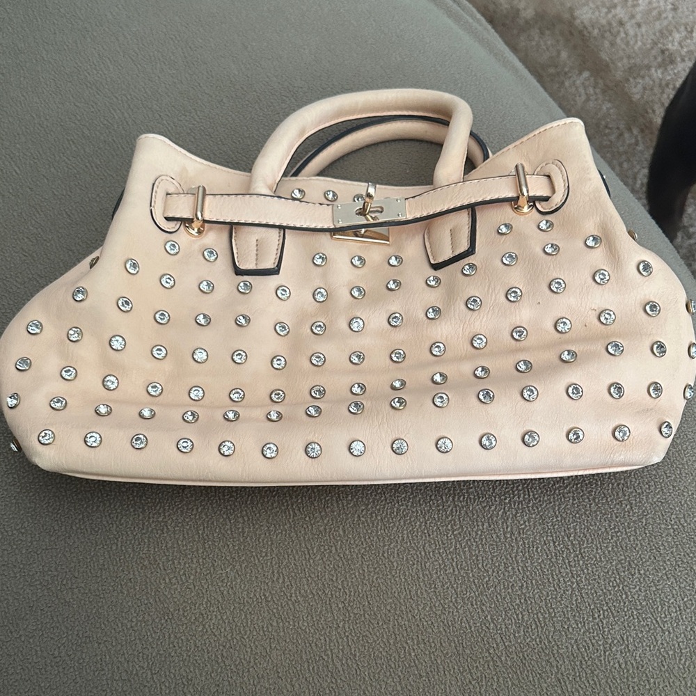 Studded Cream(Peach)Handbag
